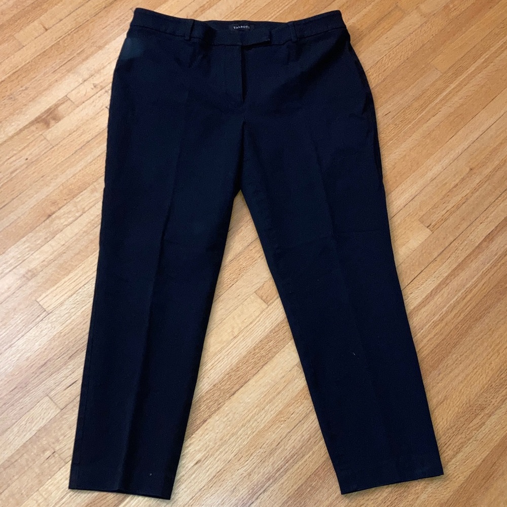 16W Talbots Black Straight-Leg Pants